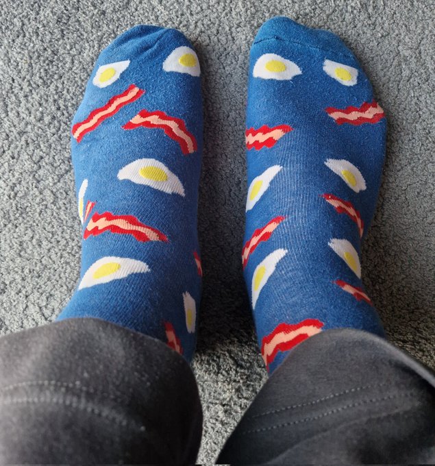 eggs and bacon silly socks