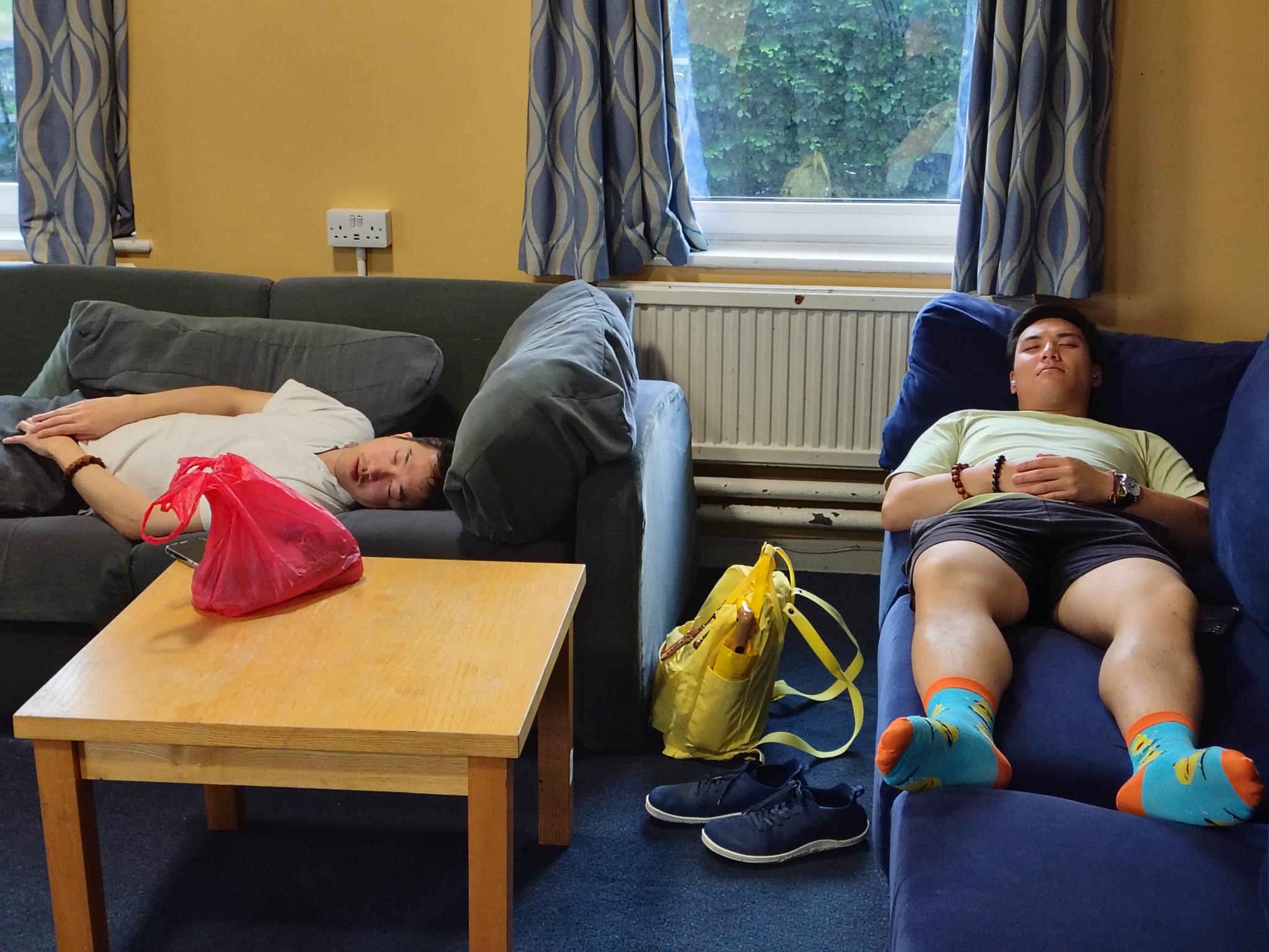 Me and a buddy napping in the common room